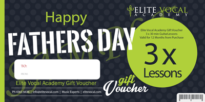 Fathers Day Gift Voucher Guitar Lessons Bundle